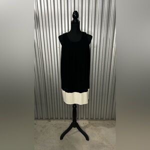 Women’s Joseph Ribkoff Vintage 90s Blue White Sleeveless Midi Dress Size 10